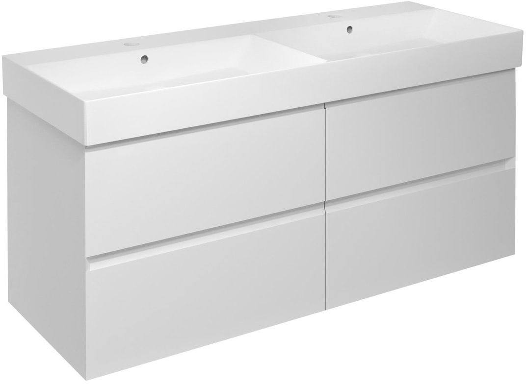 Sapho Filena armoire 118x43x51.5 cm sous-lavabo suspendu blanc FID1212W