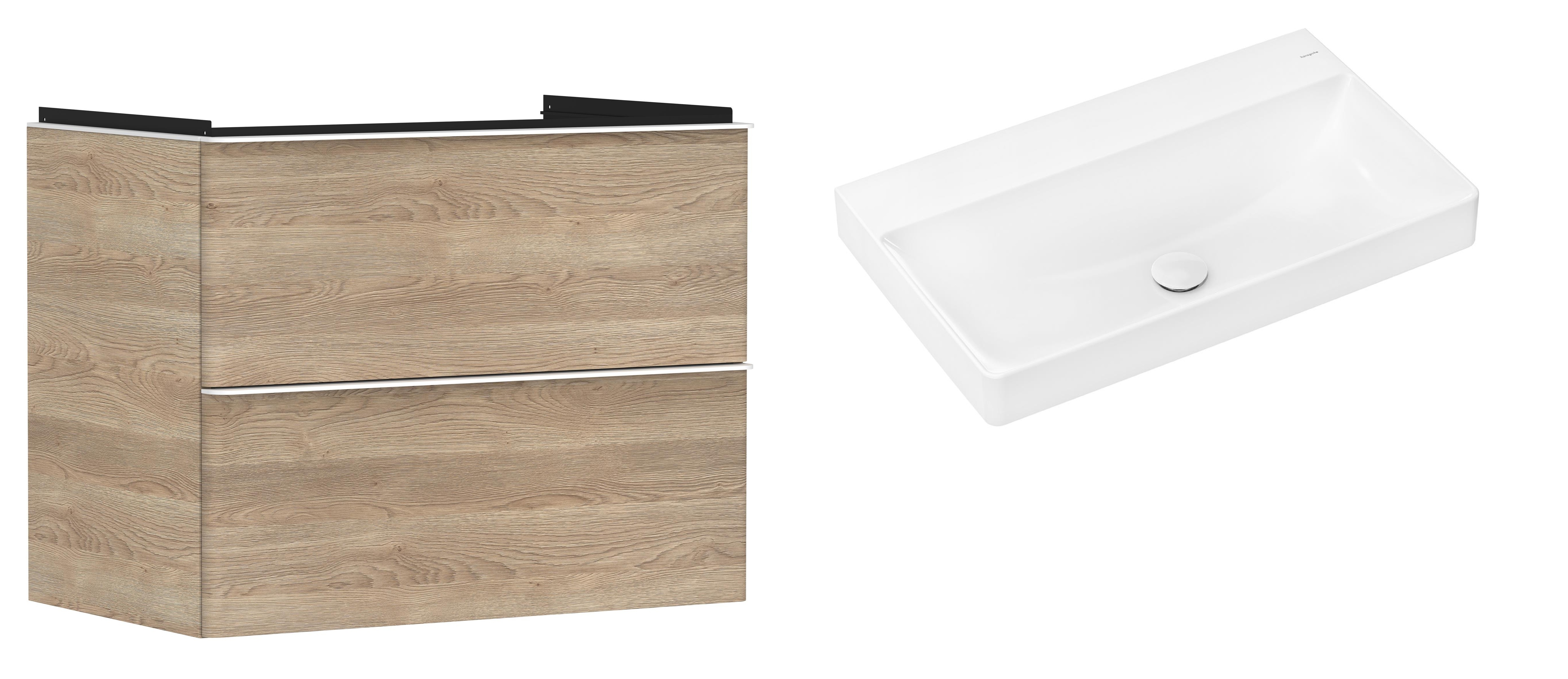 Set armoire Hansgrohe Xelu Q 54029700, lavabo Hansgrohe Xelu Q 61021450