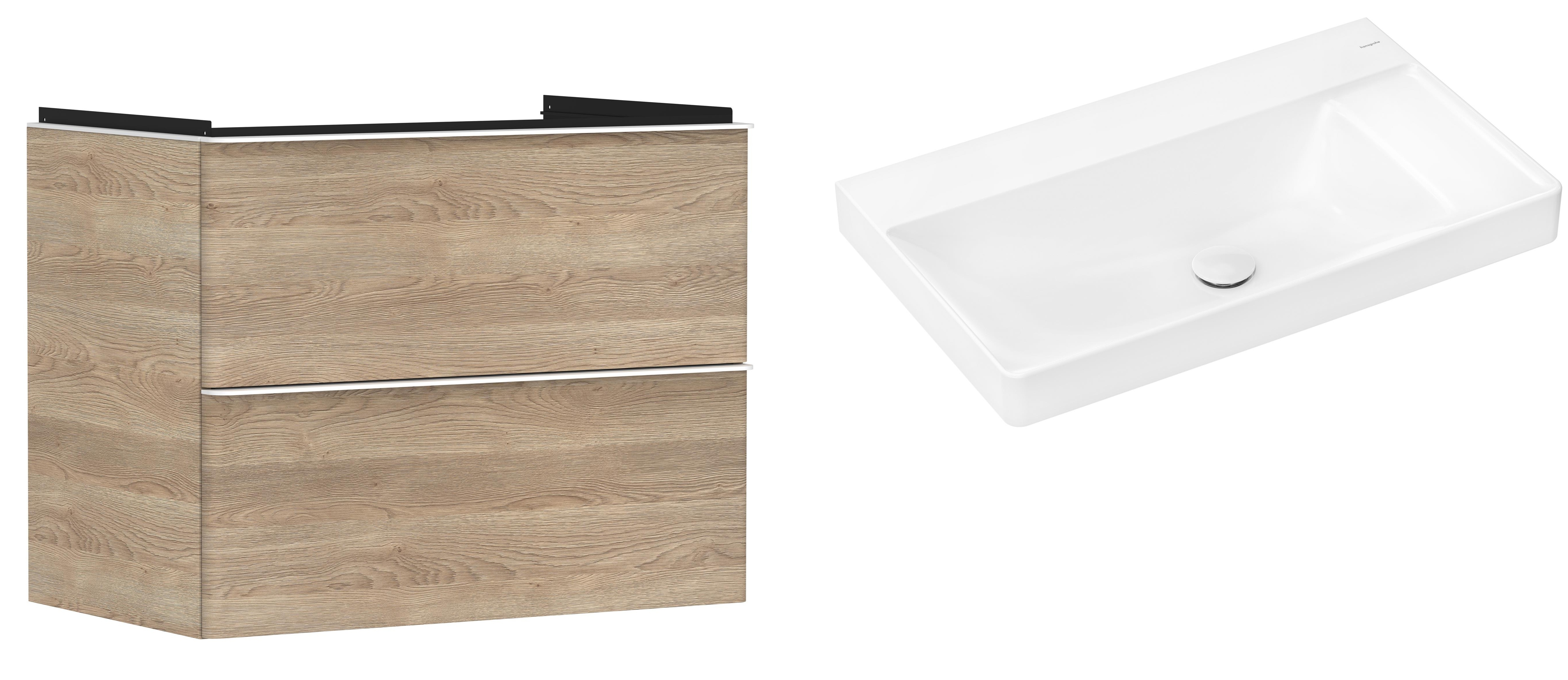 Set armoire Hansgrohe Xelu Q 54029700, lavabo Hansgrohe Xelu Q 61026450