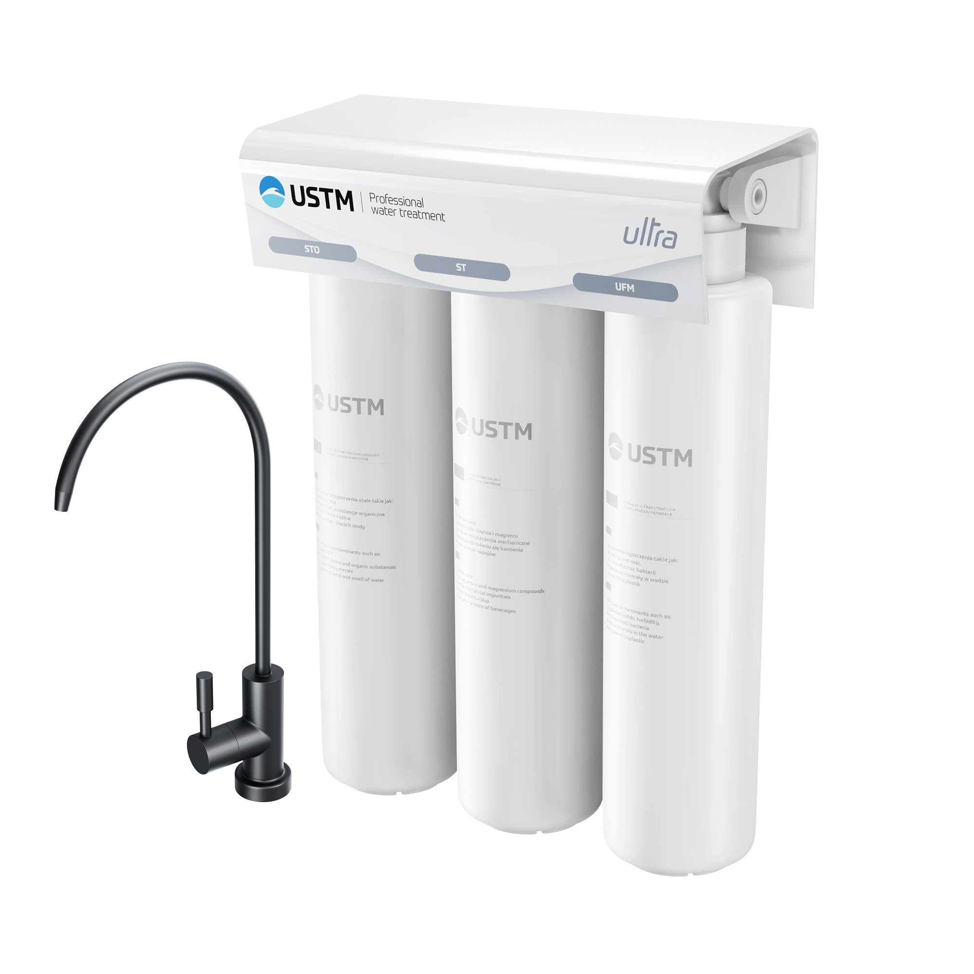 USTM Ultra filtre sous évier ULTRABLACKSTYLE