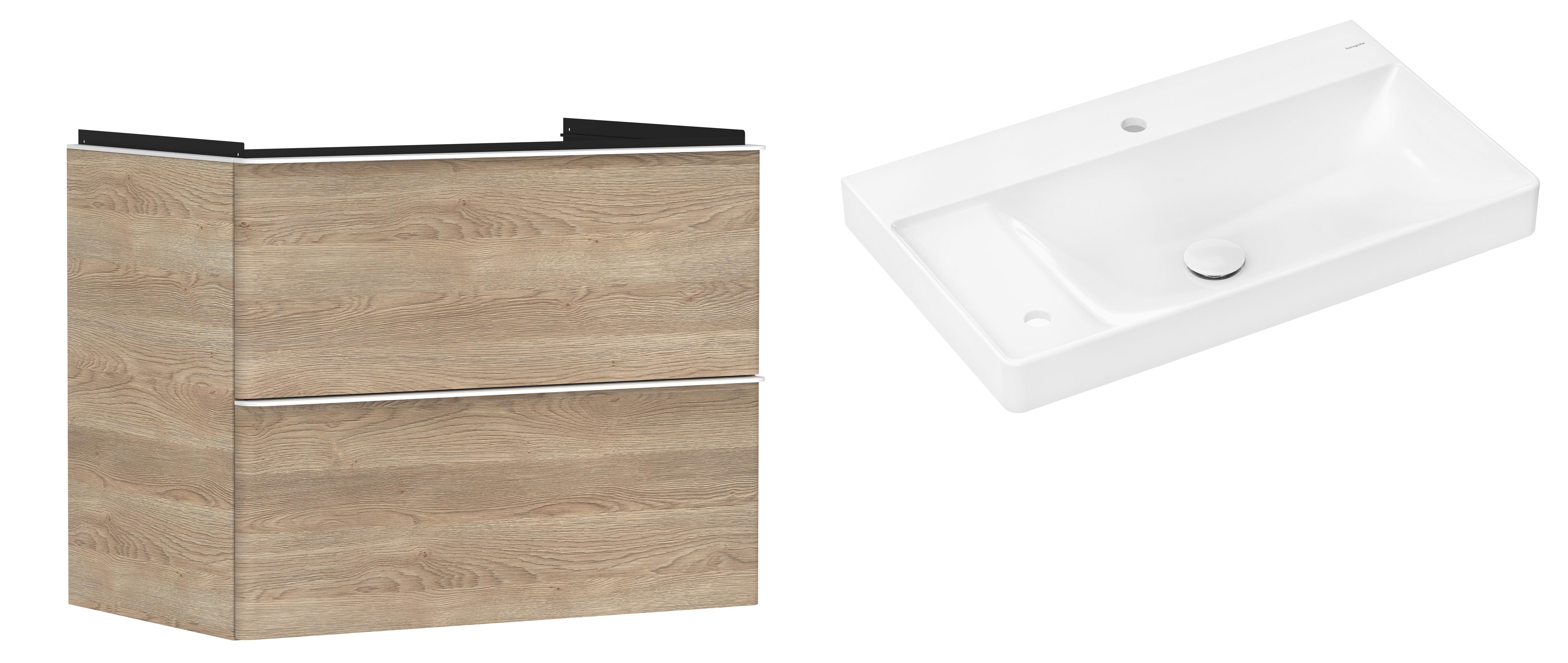 Set armoire Hansgrohe Xelu Q 54029700, lavabo Hansgrohe Xelu Q 61031450