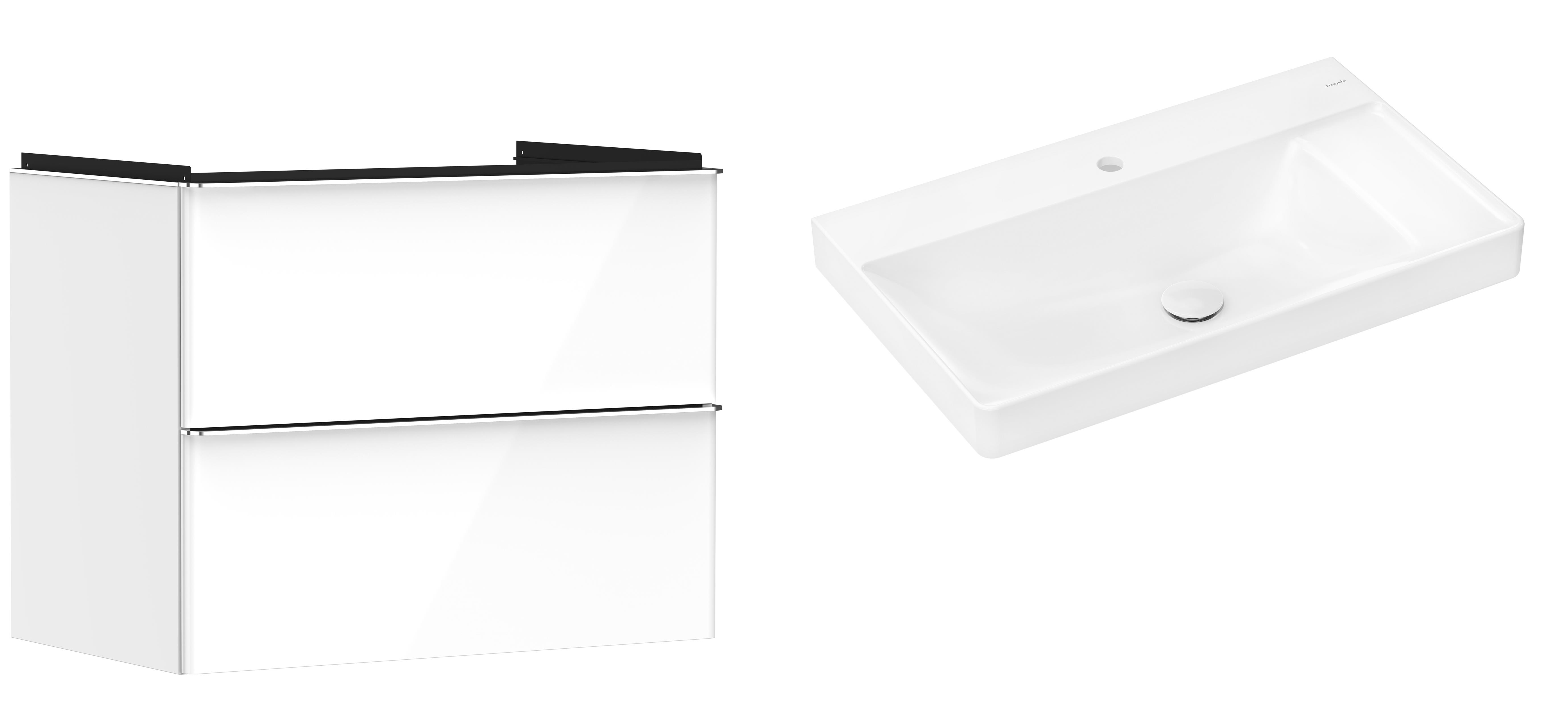 Set armoire Hansgrohe Xelu Q 54027000, lavabo Hansgrohe Xelu Q 61024450