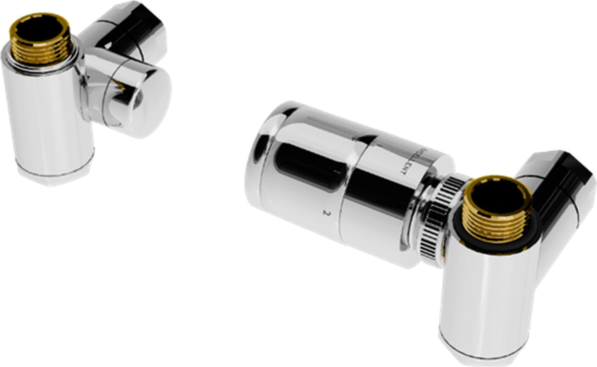 Excellent Caldo vanne thermostatique à trois axes chrome GREX.CA10.P.TTG.CR