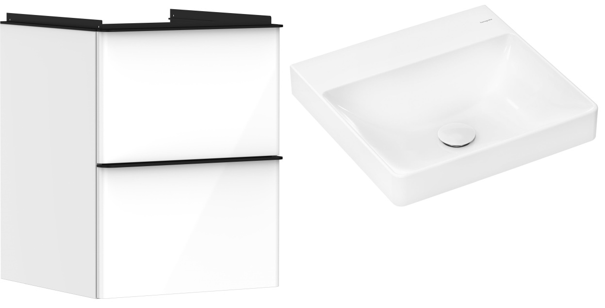 Set armoire Hansgrohe Xelu Q 54019670, lavabo Hansgrohe Xelu Q 61013450