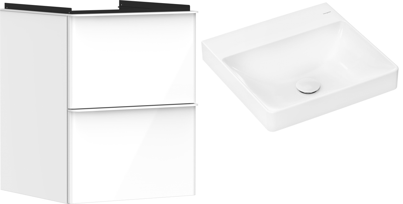 Set armoire Hansgrohe Xelu Q 54019700, lavabo Hansgrohe Xelu Q 61013450