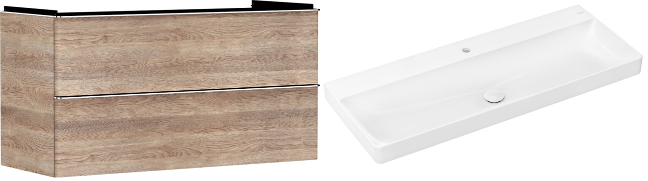 Set armoire Hansgrohe Xelu Q 54037000, lavabo Hansgrohe Xelu Q 61108450