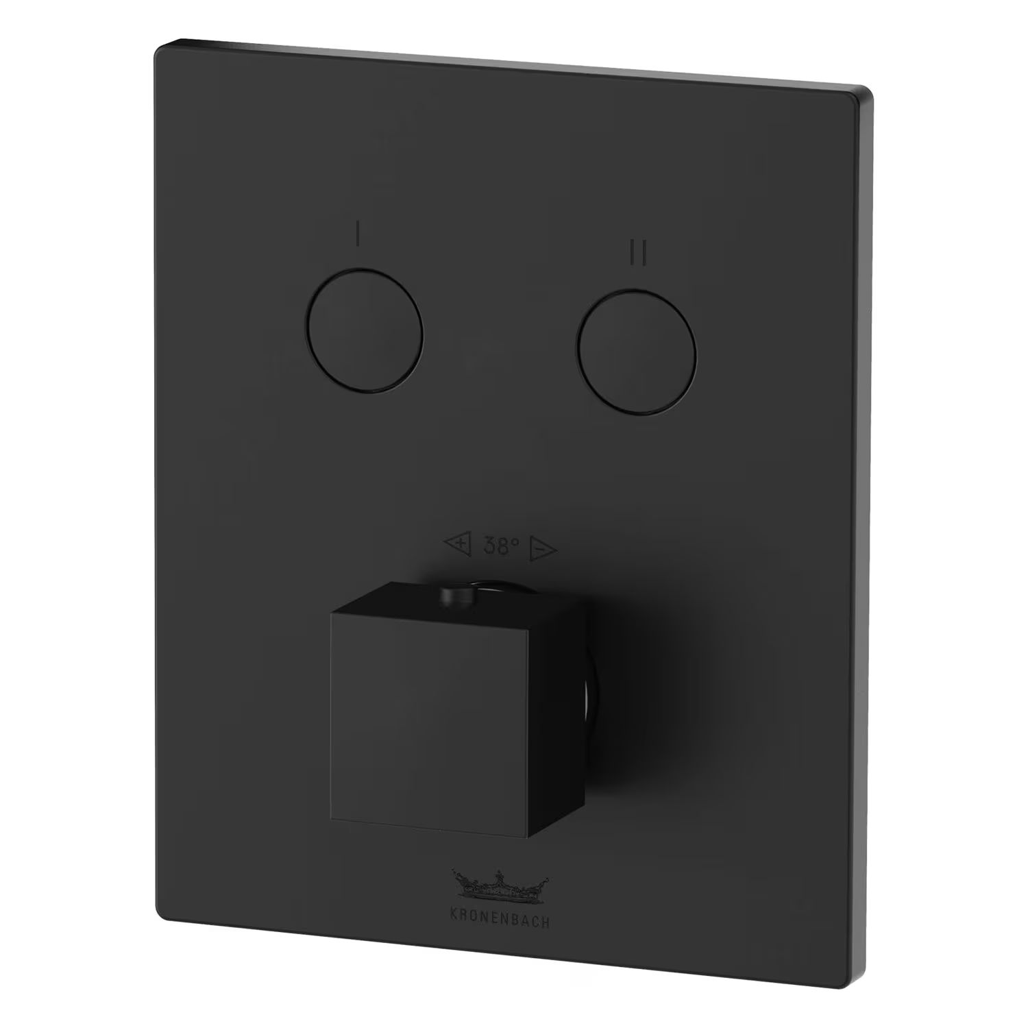 Kronenbach Smart Push mitigeur bain-douche encastrée avec thermostat noir 19046002SM