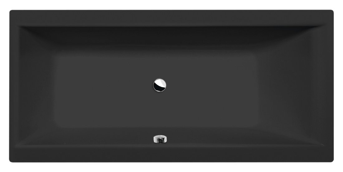 Polysan Cleo baignoire rectangulaire 160x75 cm noir 93611.21