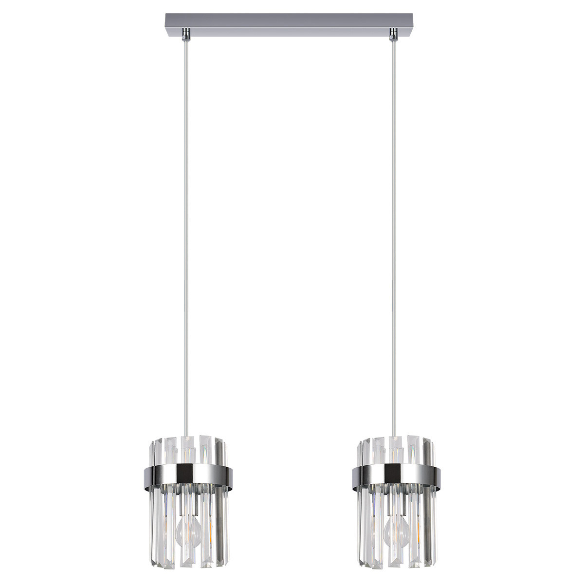Light Prestige Vetro lampe suspendue 2x10 W chrome LP-2910/2L CH