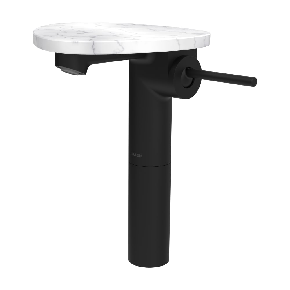 Laufen Ada mitigeur de lavabo sur pied blanc-noir HF506714515060
