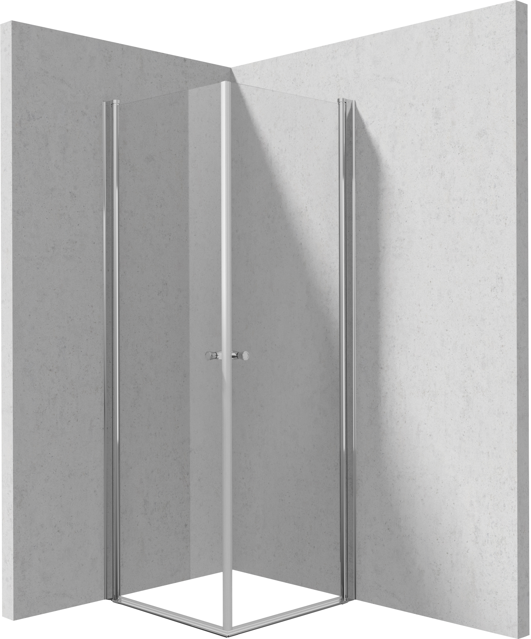 Deante Kerria Plus cabine de douche 80x80 cm carrée chrome brillant/verre transparent KKN0W08W08
