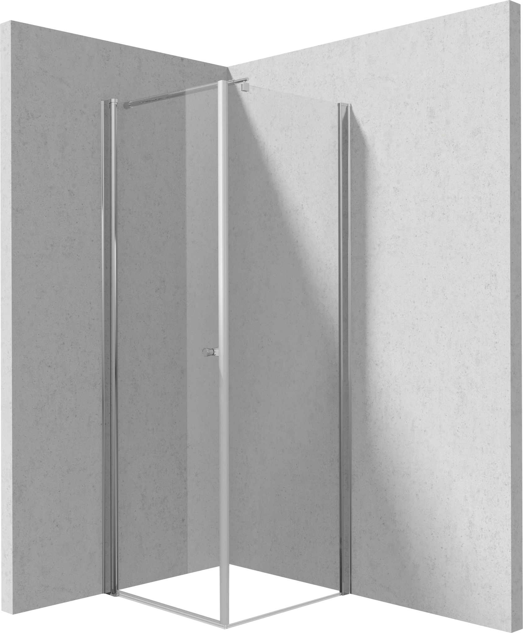 Deante Kerria Plus cabine de douche 90x90 cm carrée chrome brillant/verre transparent KKN0W09S09