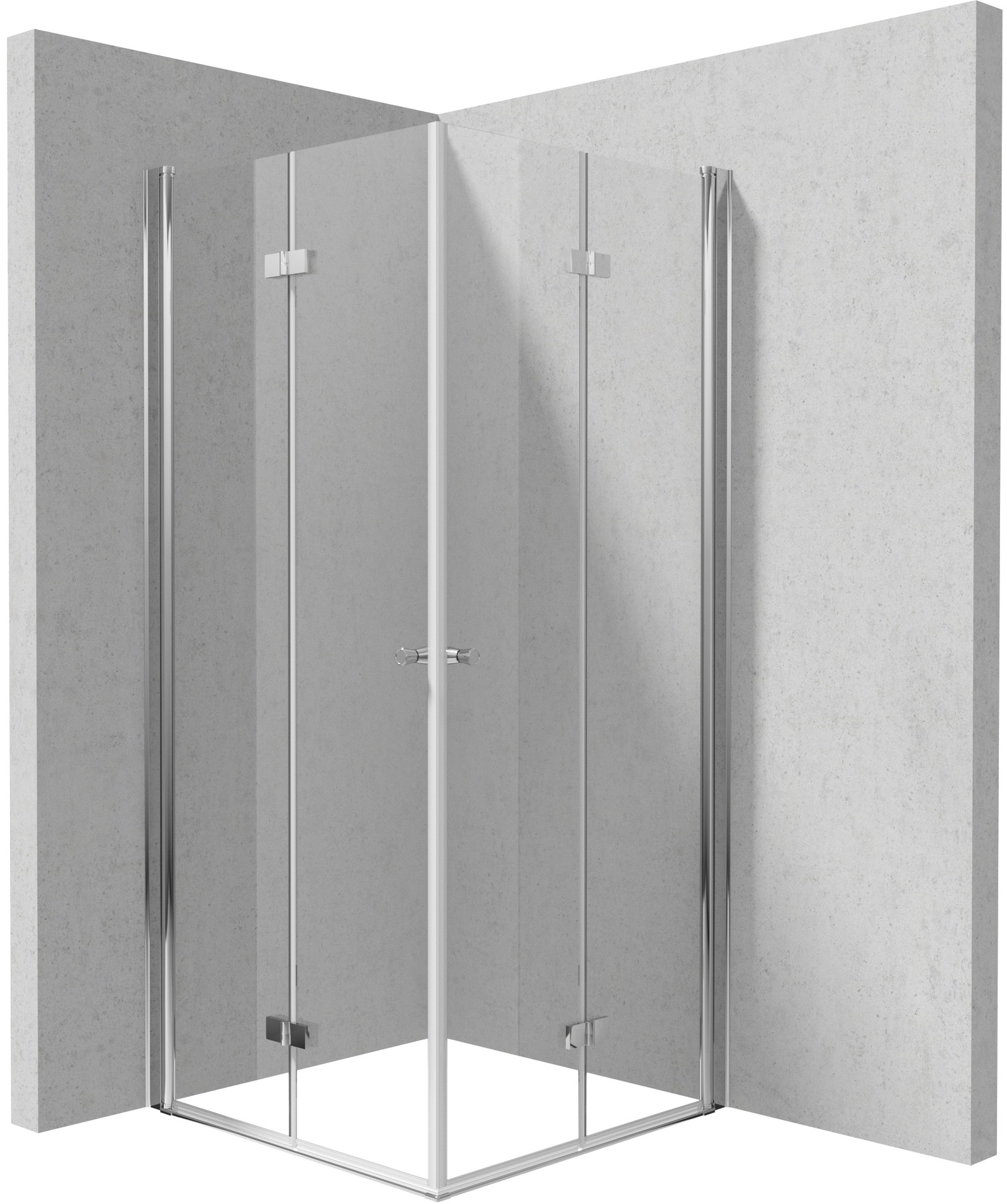 Deante Kerria Plus cabine de douche 90x90 cm carrée chrome brillant/verre transparent KKN0X09X09