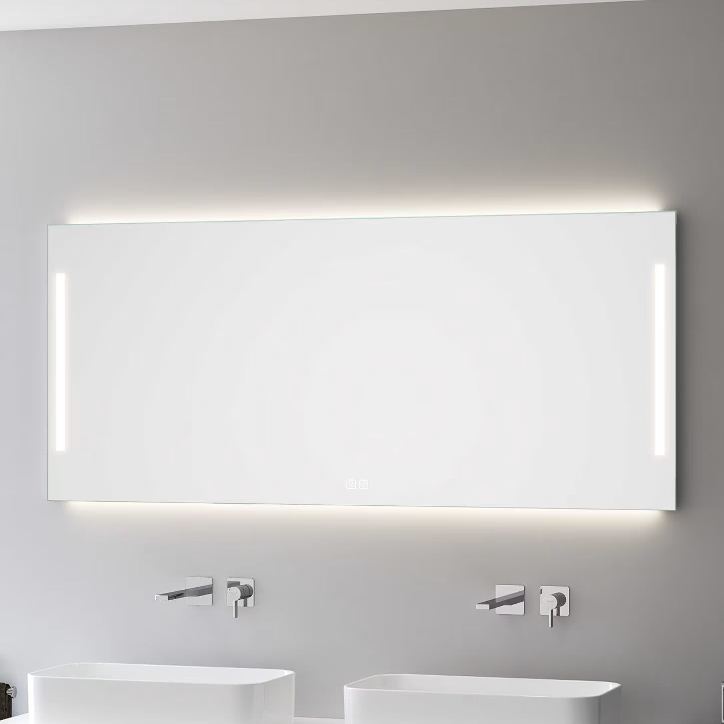 Kronenbach Sun miroir 180x60 cm rectangulaire avec éclairage argenté US186082KBSNLEDN