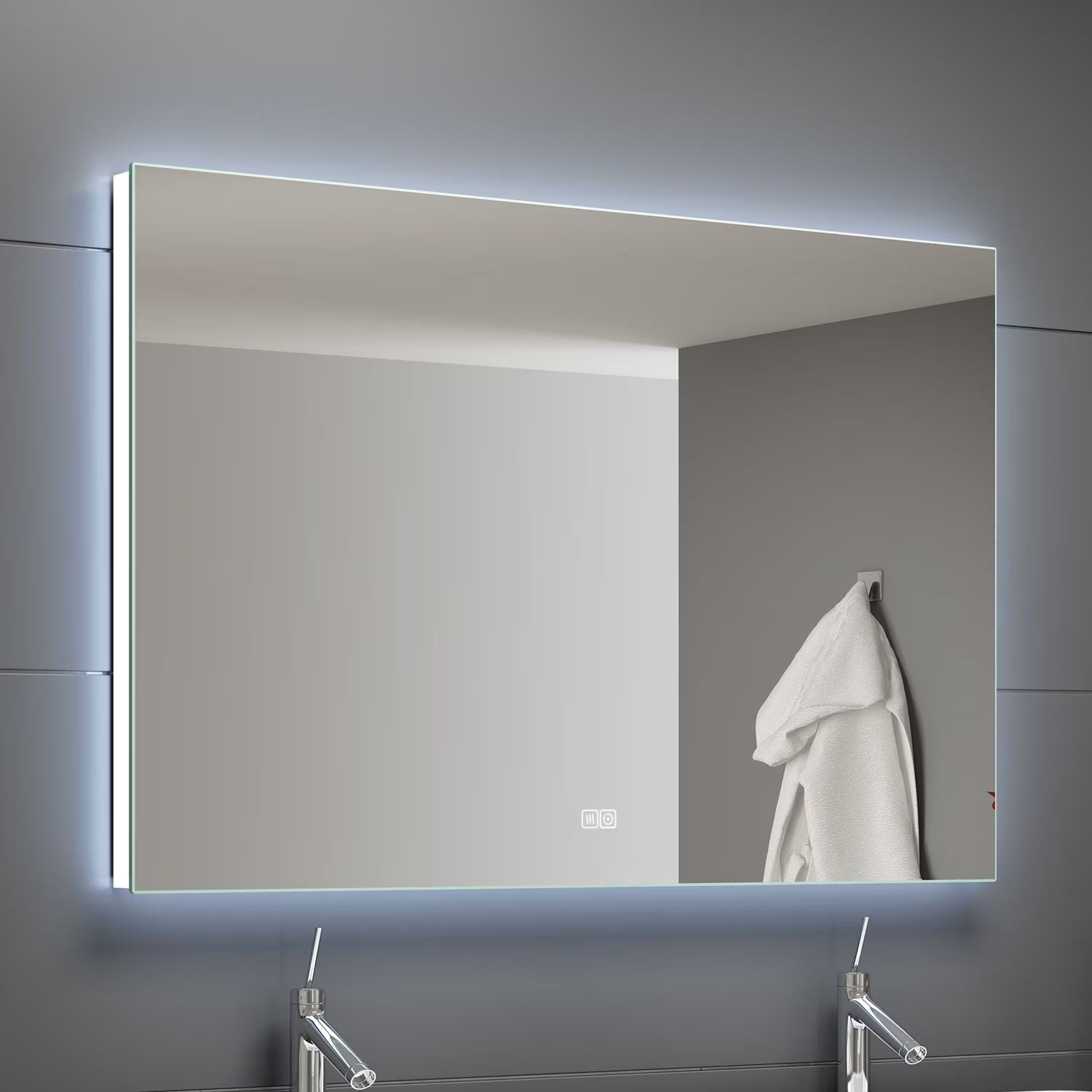 Kronenbach Night miroir 140x60 cm rectangulaire avec éclairage UN601476KBNNLED