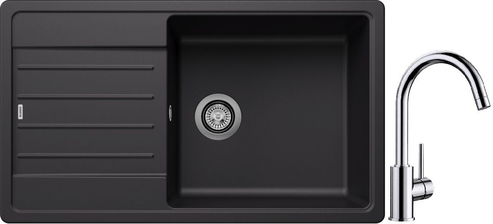 Set évier en granit Blanco Legra XL 6 S 526087, mitigeur de cuisine Blanco Mida 517742