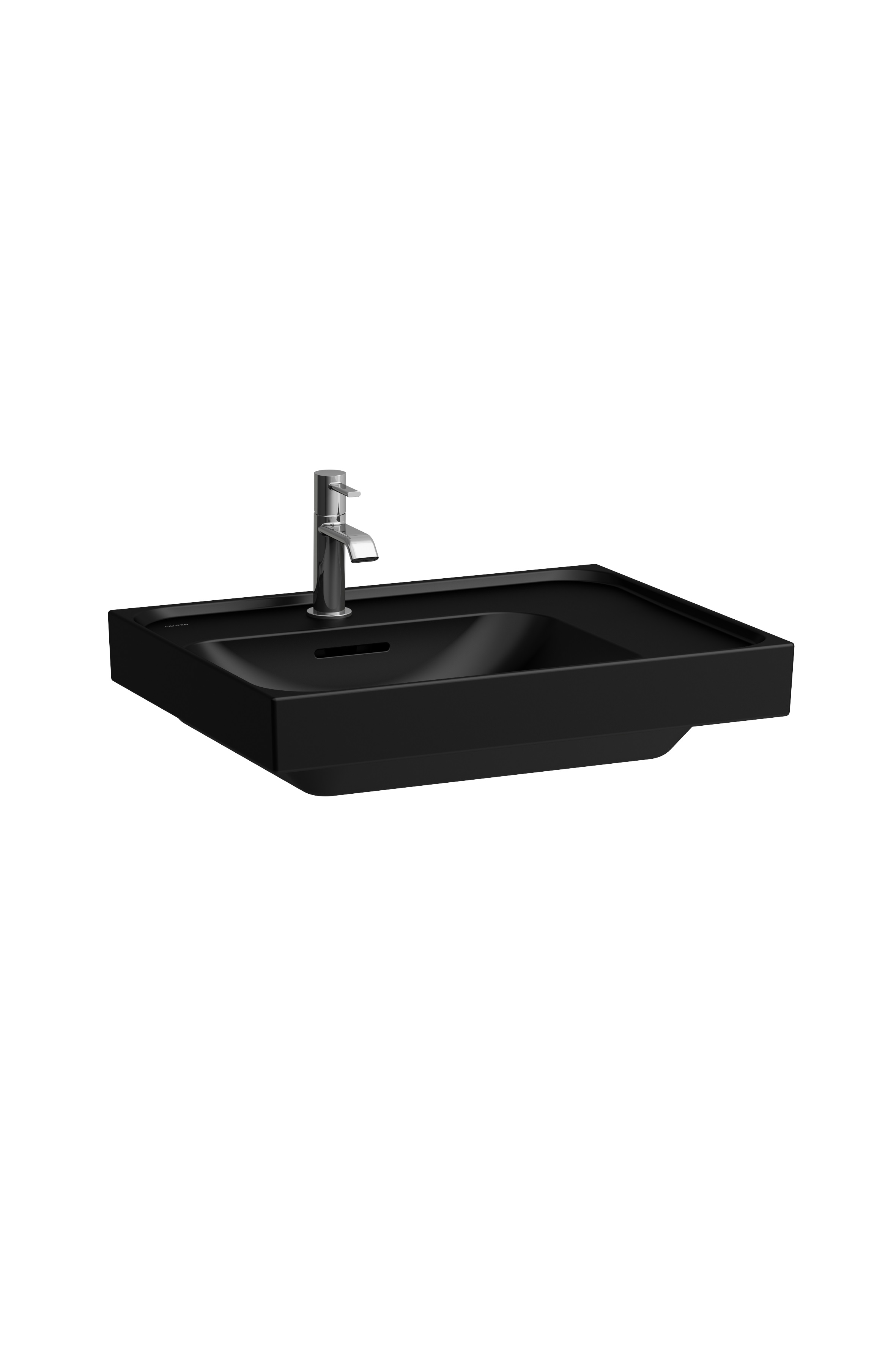Laufen Meda lavabo 60x46 cm rectangulaire de meuble noir mat H8171117161041
