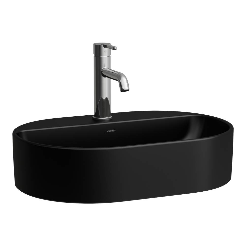 Laufen Savoy lavabo 55x38 cm ovale à poser noir mat H8129457161041