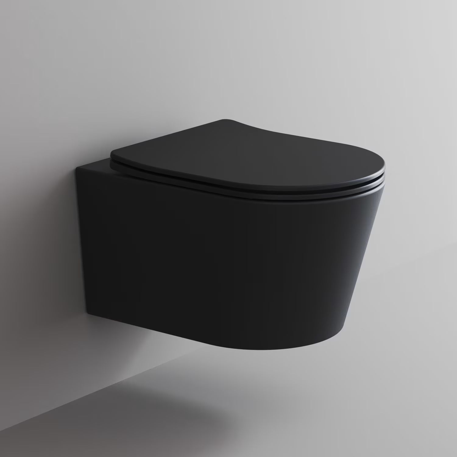 Kronenbach Tube cuvette de wc suspendue oui oui noir KB100082MB