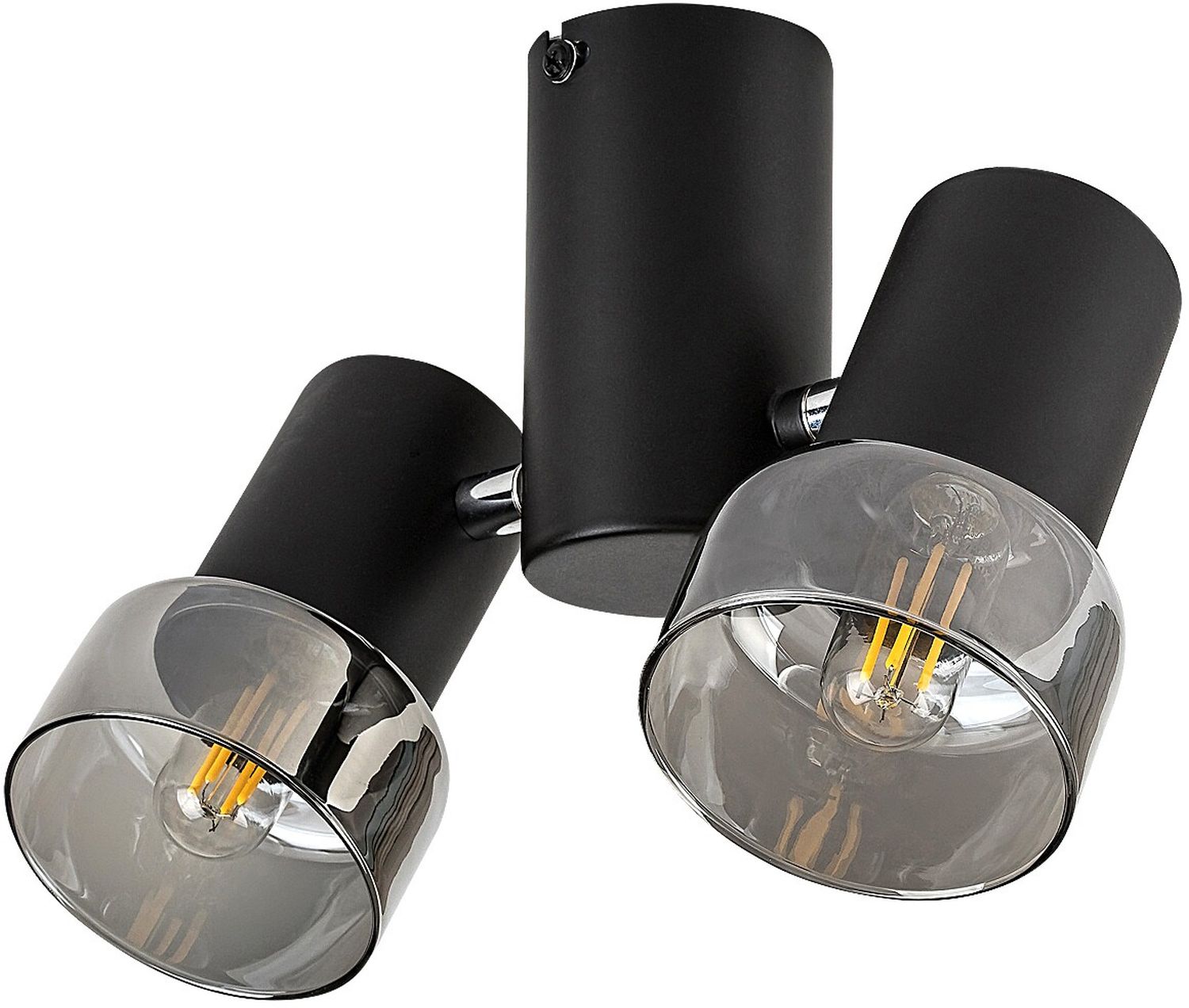 Rabalux Hatice plafonnier 2x15 W noir-fumé 73053