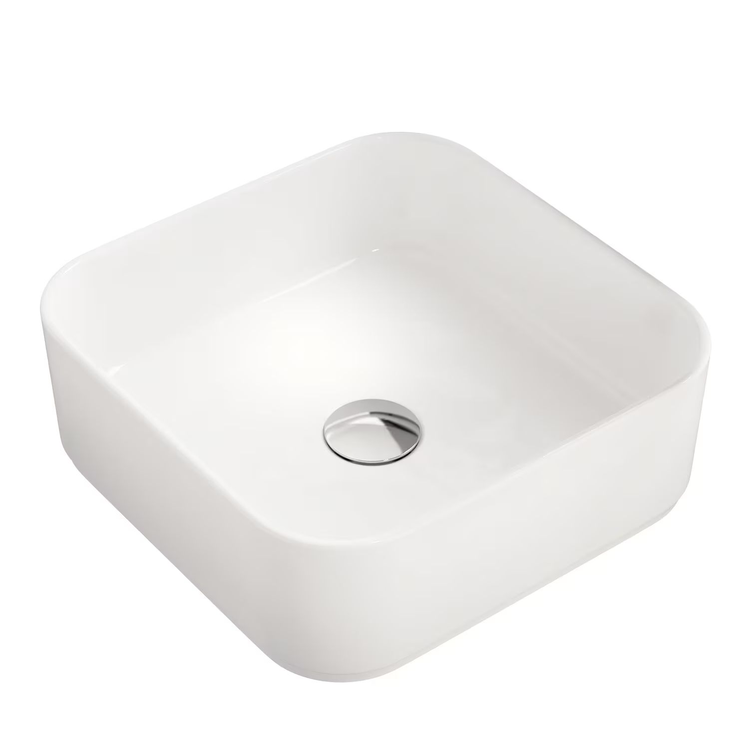 Kronenbach Cube lavabo 38.5x38.5 cm carrée à poser blanc KB144380CU