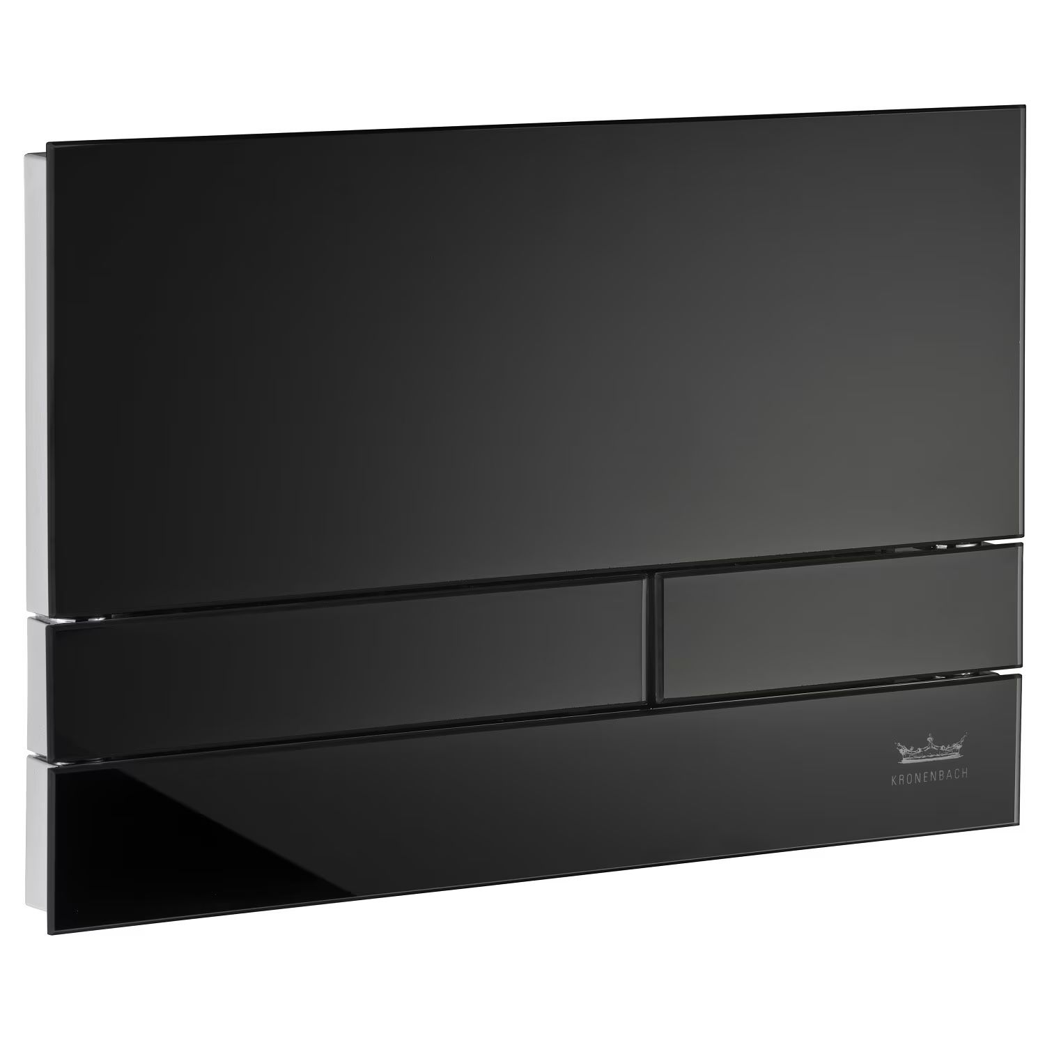 Kronenbach Plantec 2.0 bouton de chasse d'eau pour WC chrome brillant-noir KB1126041904