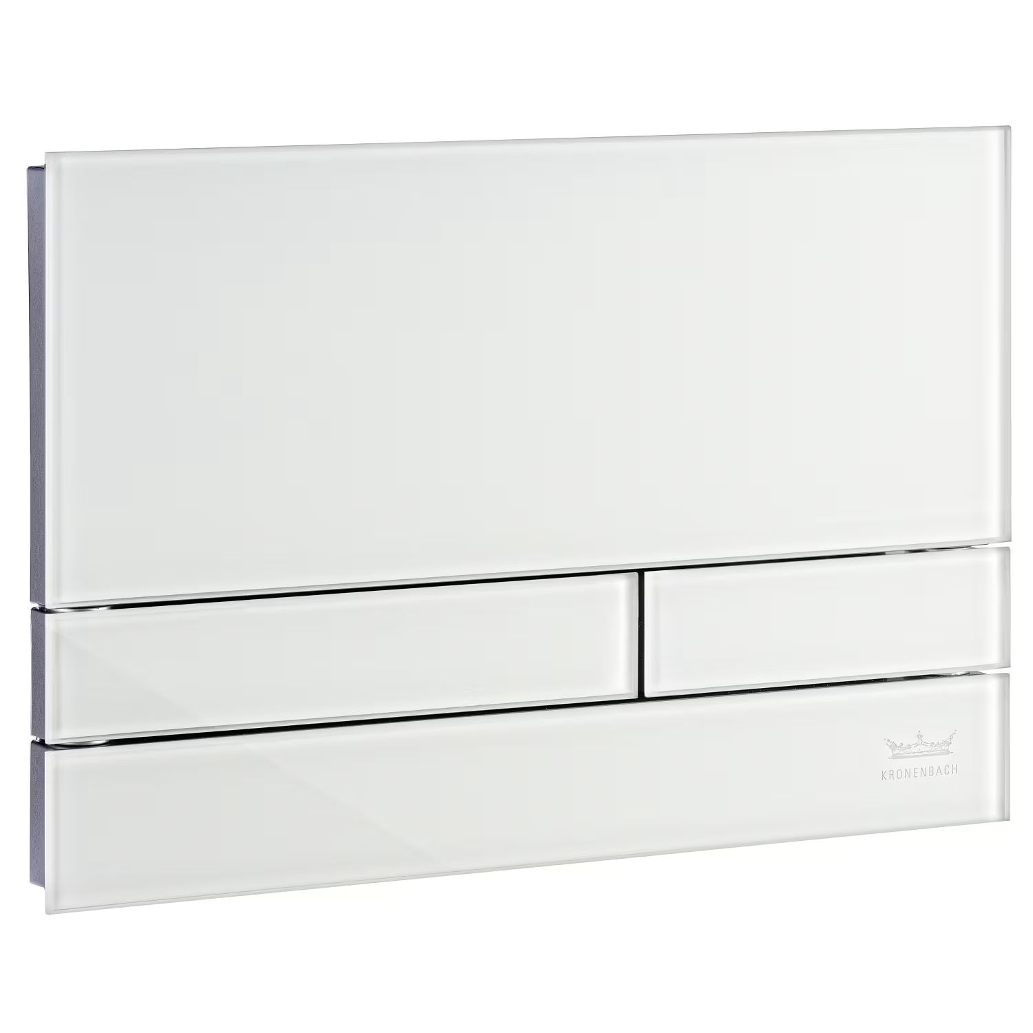 Kronenbach Plantec 2.0 bouton de chasse d'eau pour WC chrome brillant-blanc KB1126021904