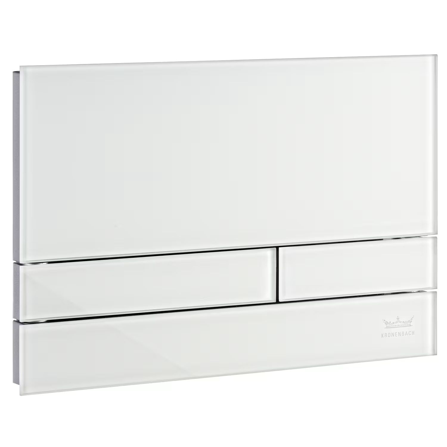 Kronenbach Plantec 2.0 bouton de chasse d'eau pour WC chrome mat-blanc KB1126031904