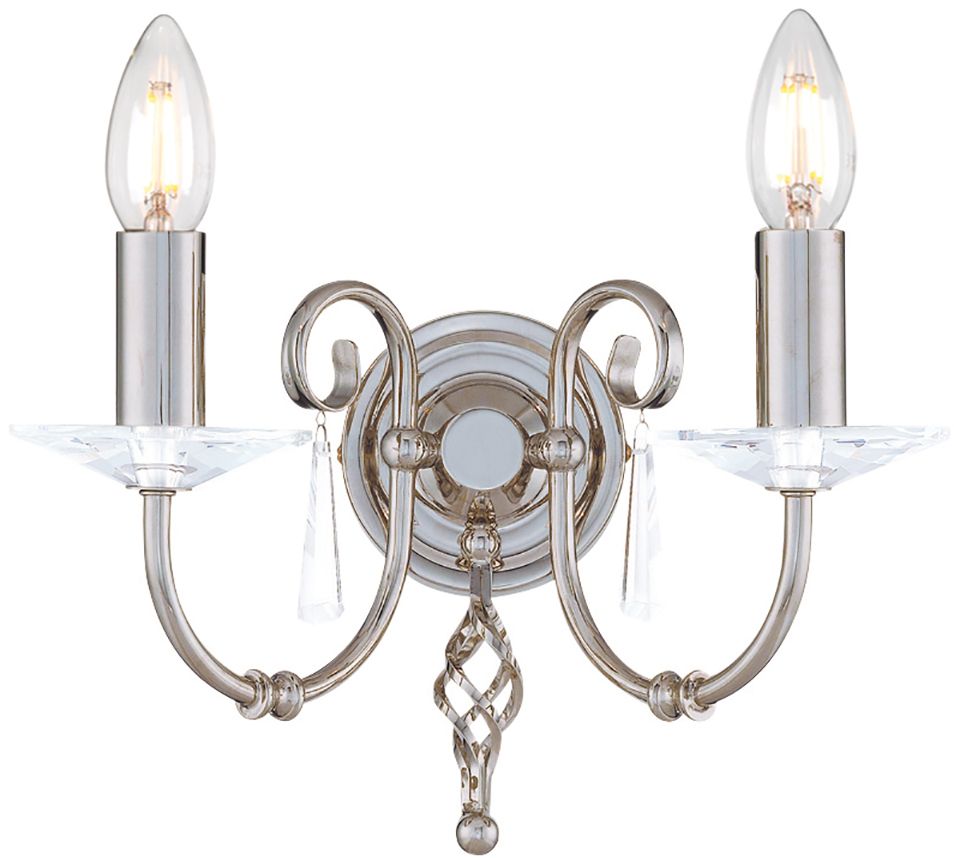 Elstead Lighting Aegean applique murale 2x60 W nickel AG2-POL-NICKEL