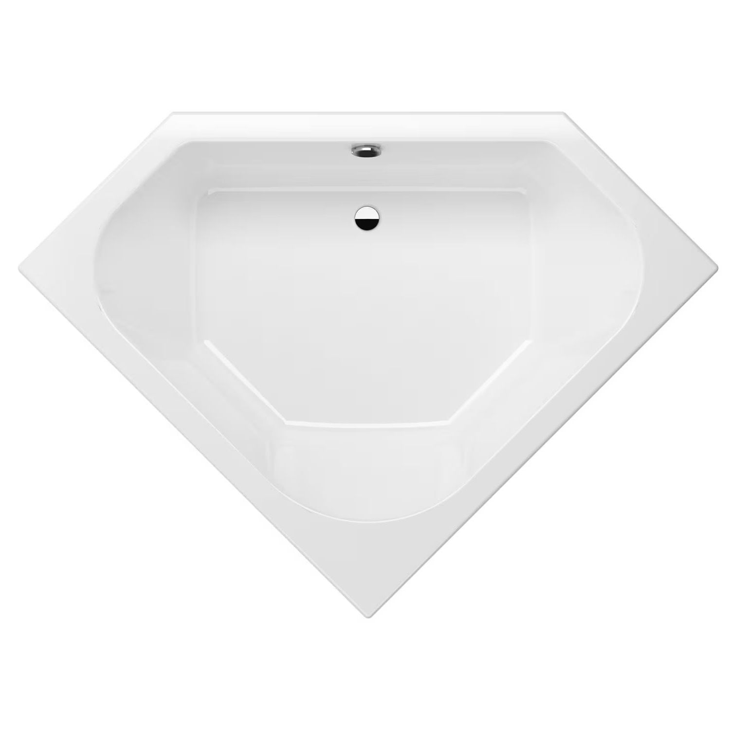 Kronenbach Cube baignoire d’angle 145x145 cm côté gauche blanc KBABE1450
