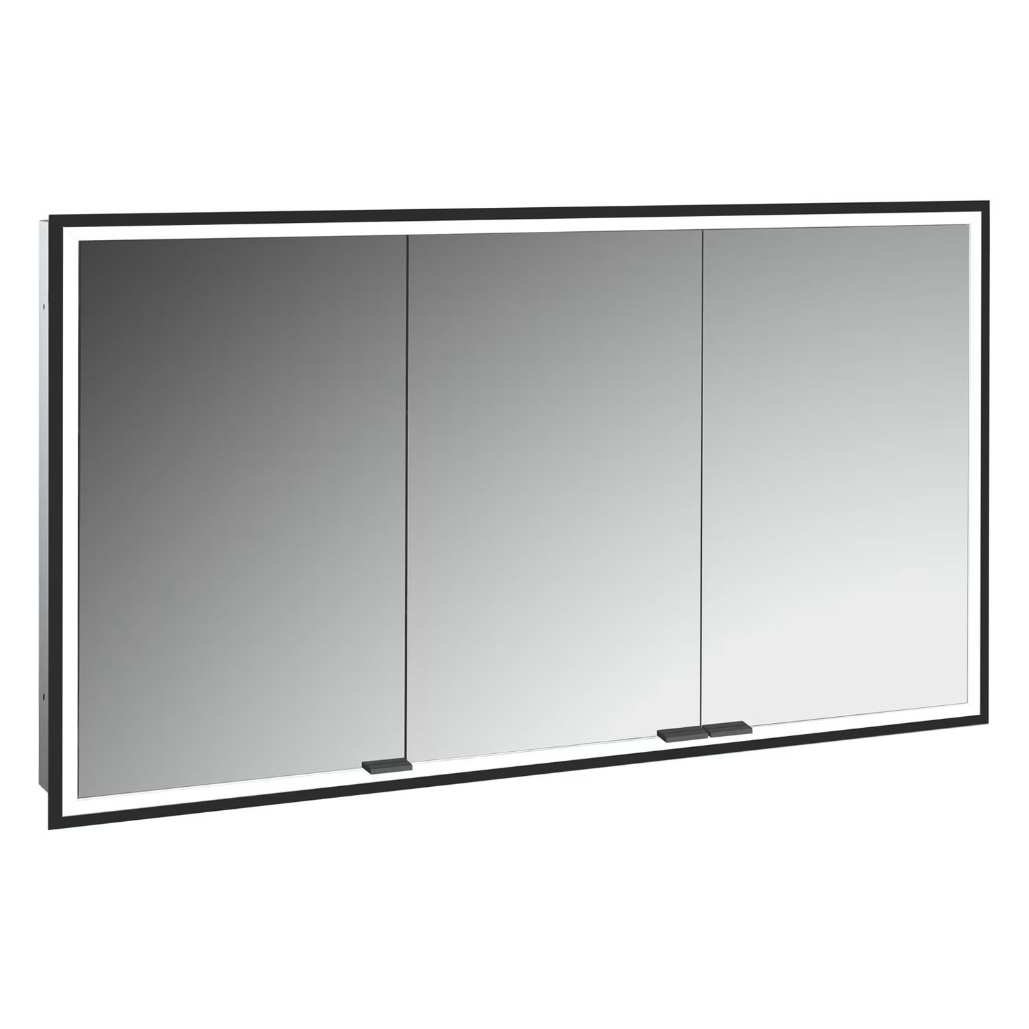 Kronenbach Cube 2.0 armoire 120x17x70 cm avec miroir noir KB100228MB