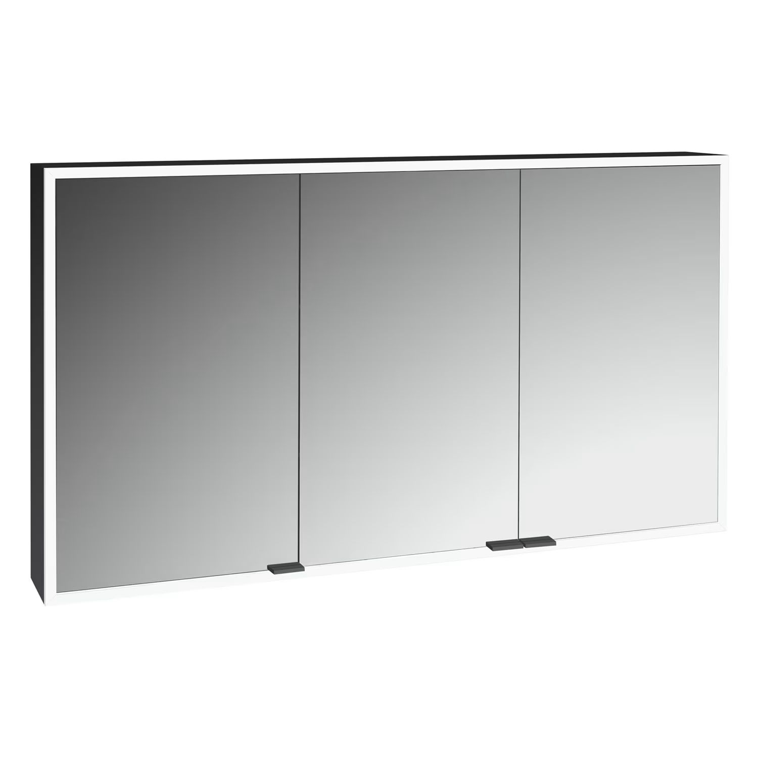 Kronenbach Cube 2.0 armoire 120x17x70 cm avec miroir noir KB100220MB