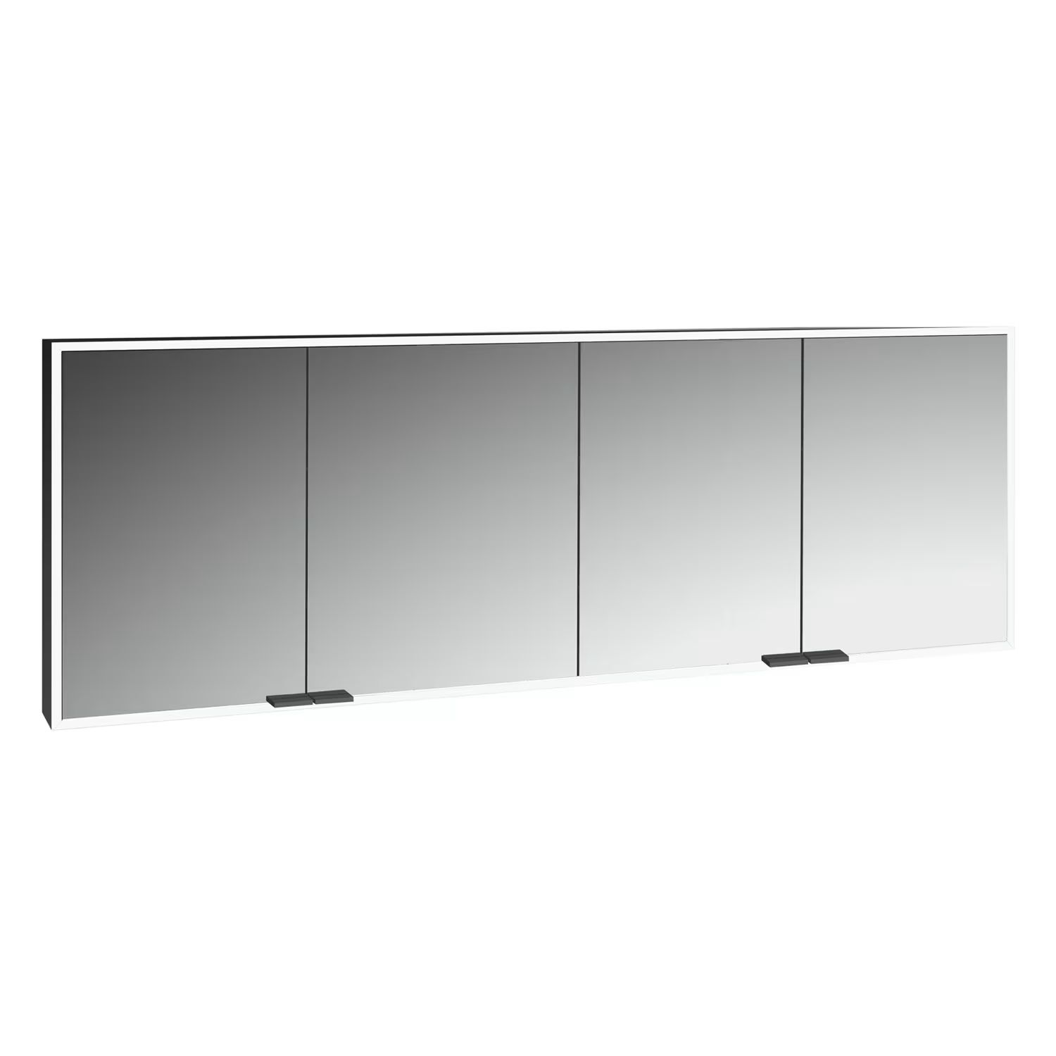 Kronenbach Cube 2.0 armoire 200x17x70 cm avec miroir noir KB100223MB
