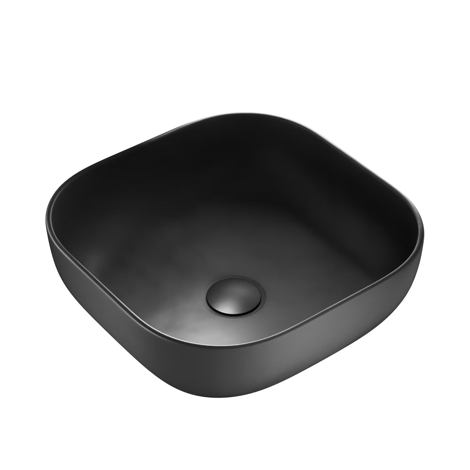 Kronenbach Cube lavabo 42x42 cm carrée à poser noir KB144500BK