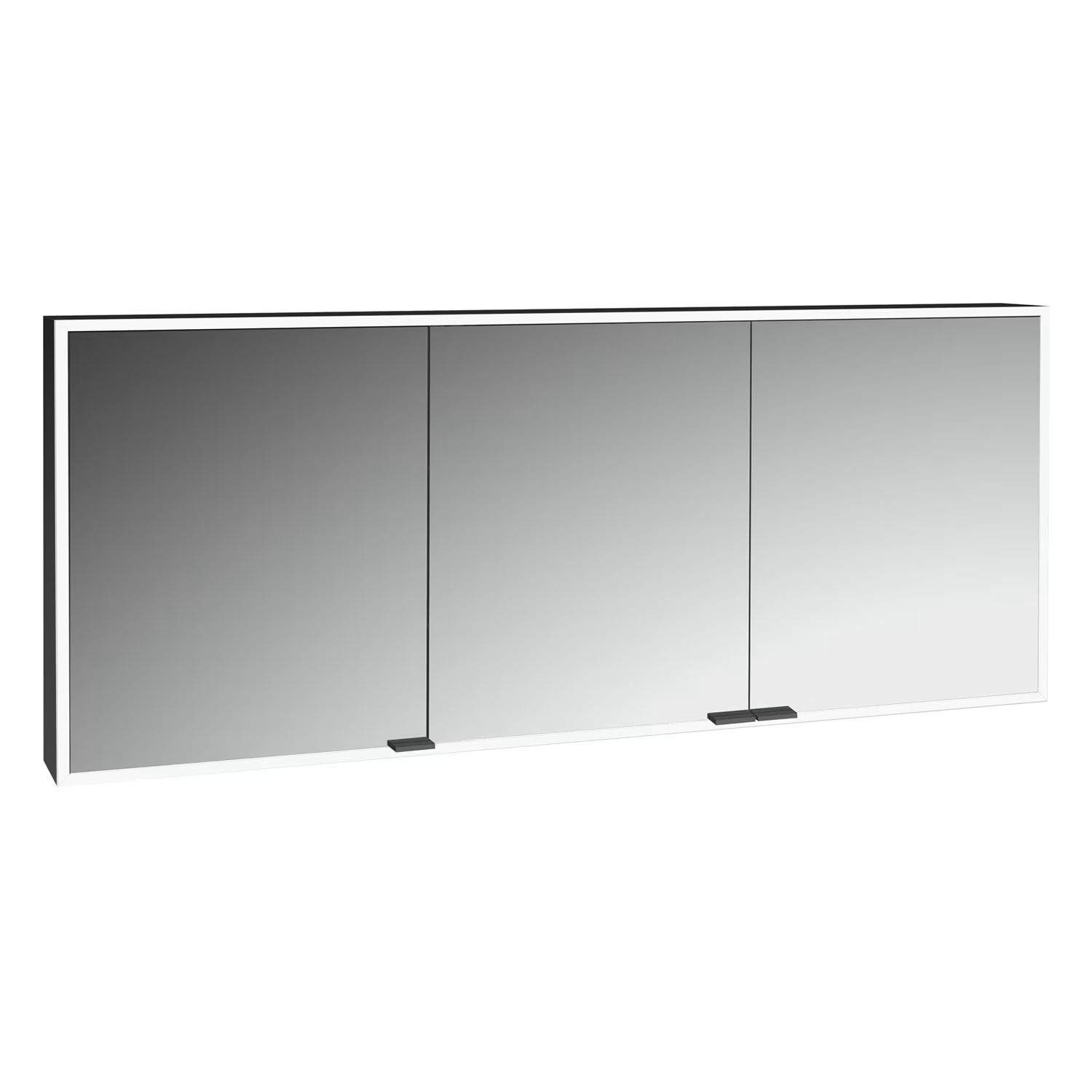 Kronenbach Cube 2.0 armoire 180x17x70 cm avec miroir noir KB100238MB