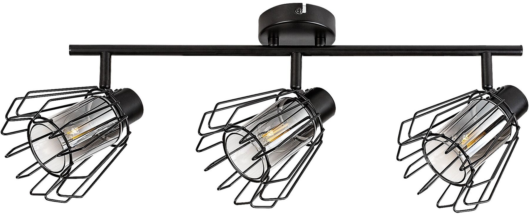 Rabalux Emerencia plafonnier 3x40 W noir-fumé 73069