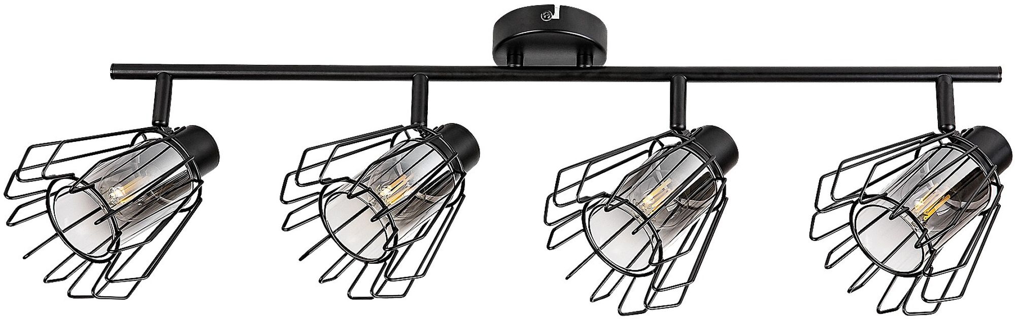 Rabalux Emerencia plafonnier 4x40 W noir-fumé 73070