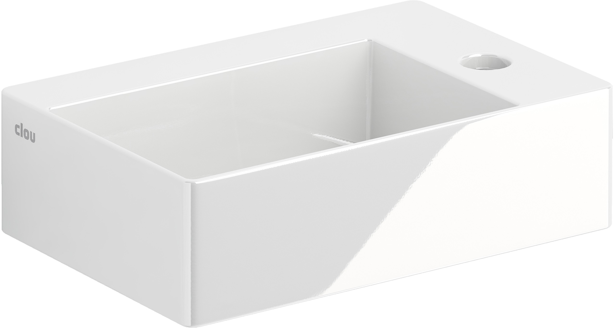 Clou New Flush lavabo 35.5x24.5 cm rectangulaire classique-à poser blanc CL/03.03420.01