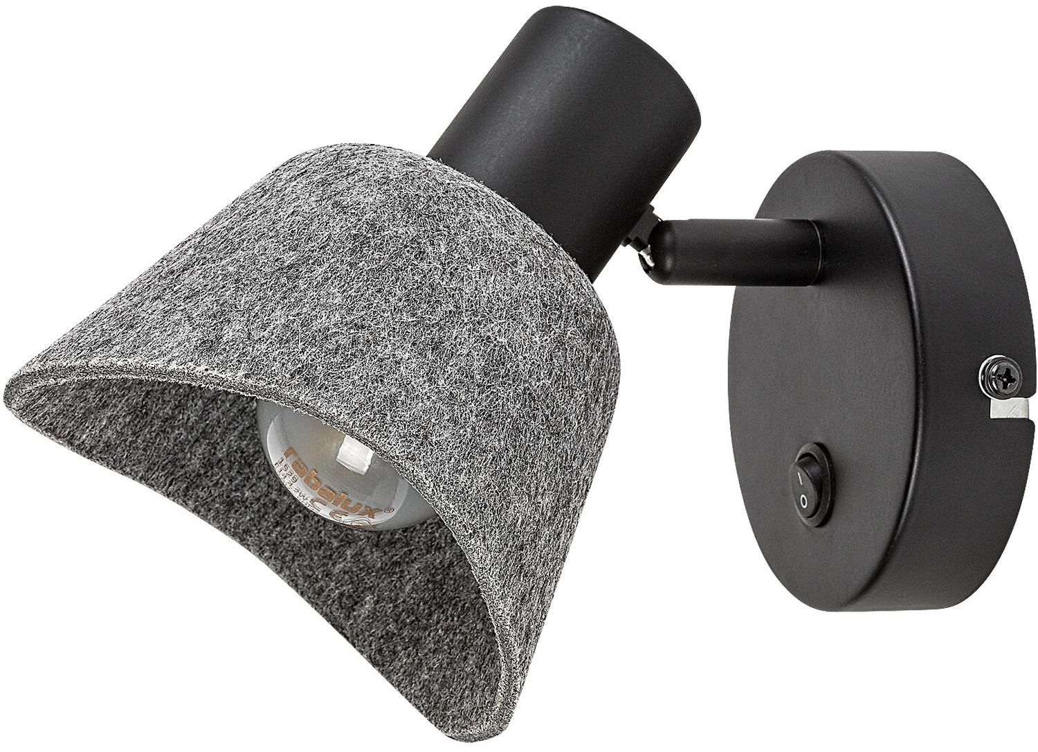 Rabalux Farelia applique murale 1x10 W noir-gris 73005