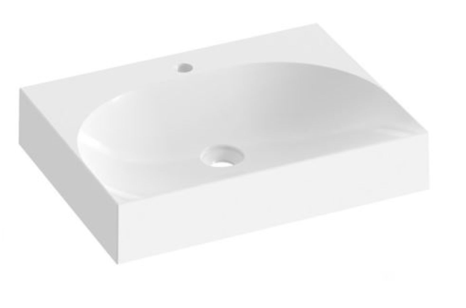 Ravak Lite lavabo 60x45 cm rectangulaire de meuble blanc brillant XJX01260004