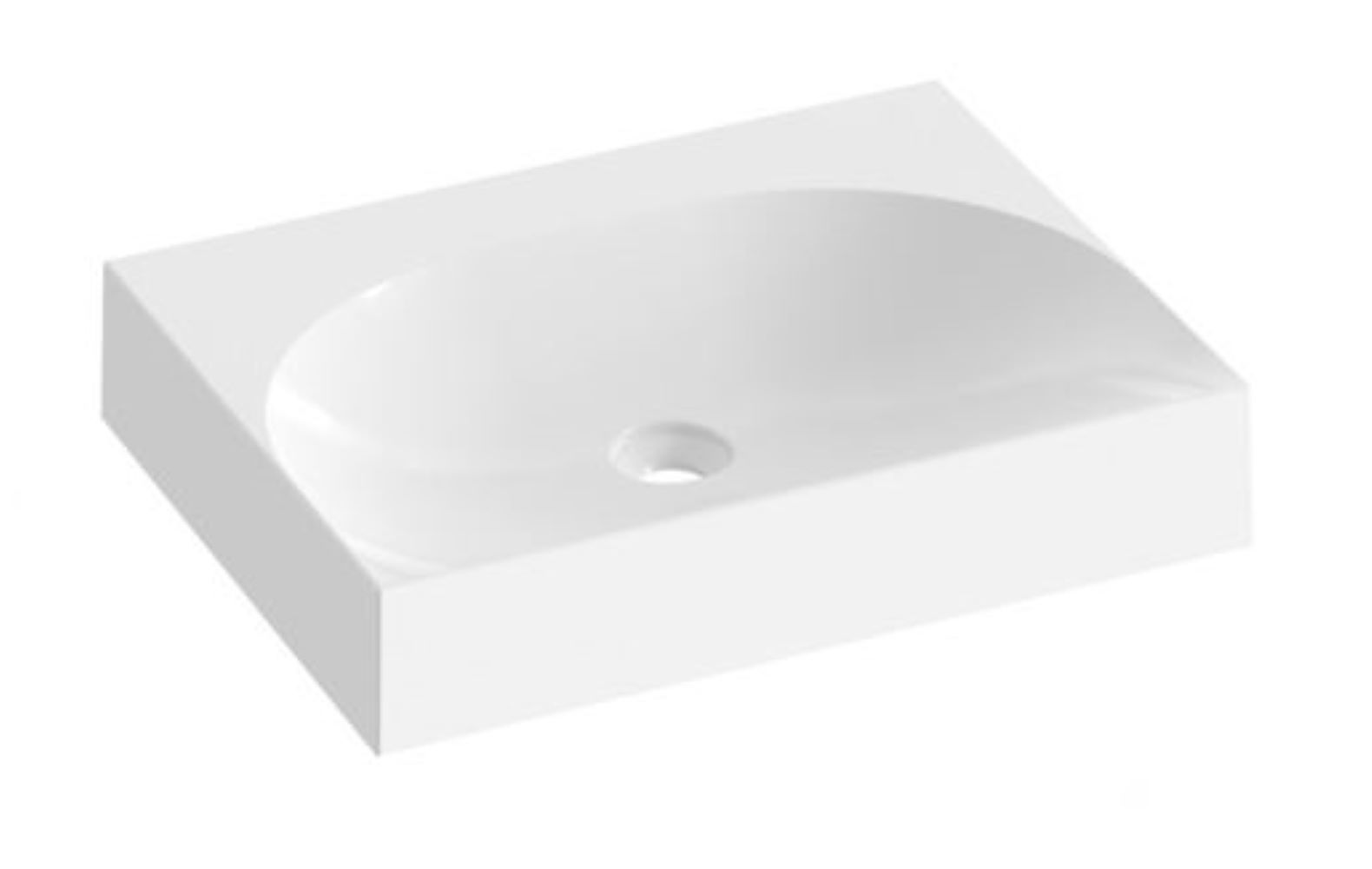 Ravak Lite lavabo 60x45 cm rectangulaire de meuble blanc brillant XJX01360000