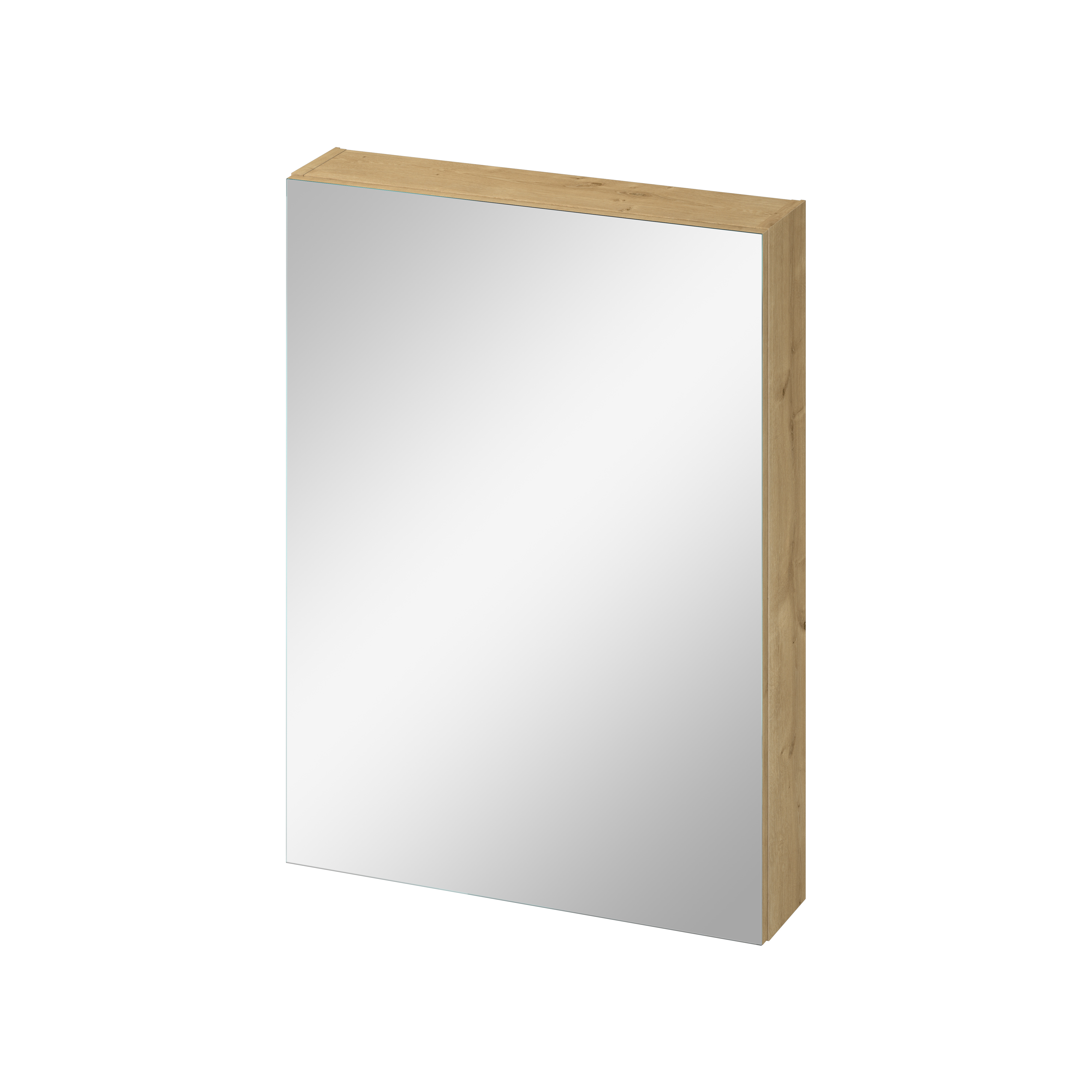 Cersanit City armoire 59.4x14.1x80 cm avec miroir chêne S584-115