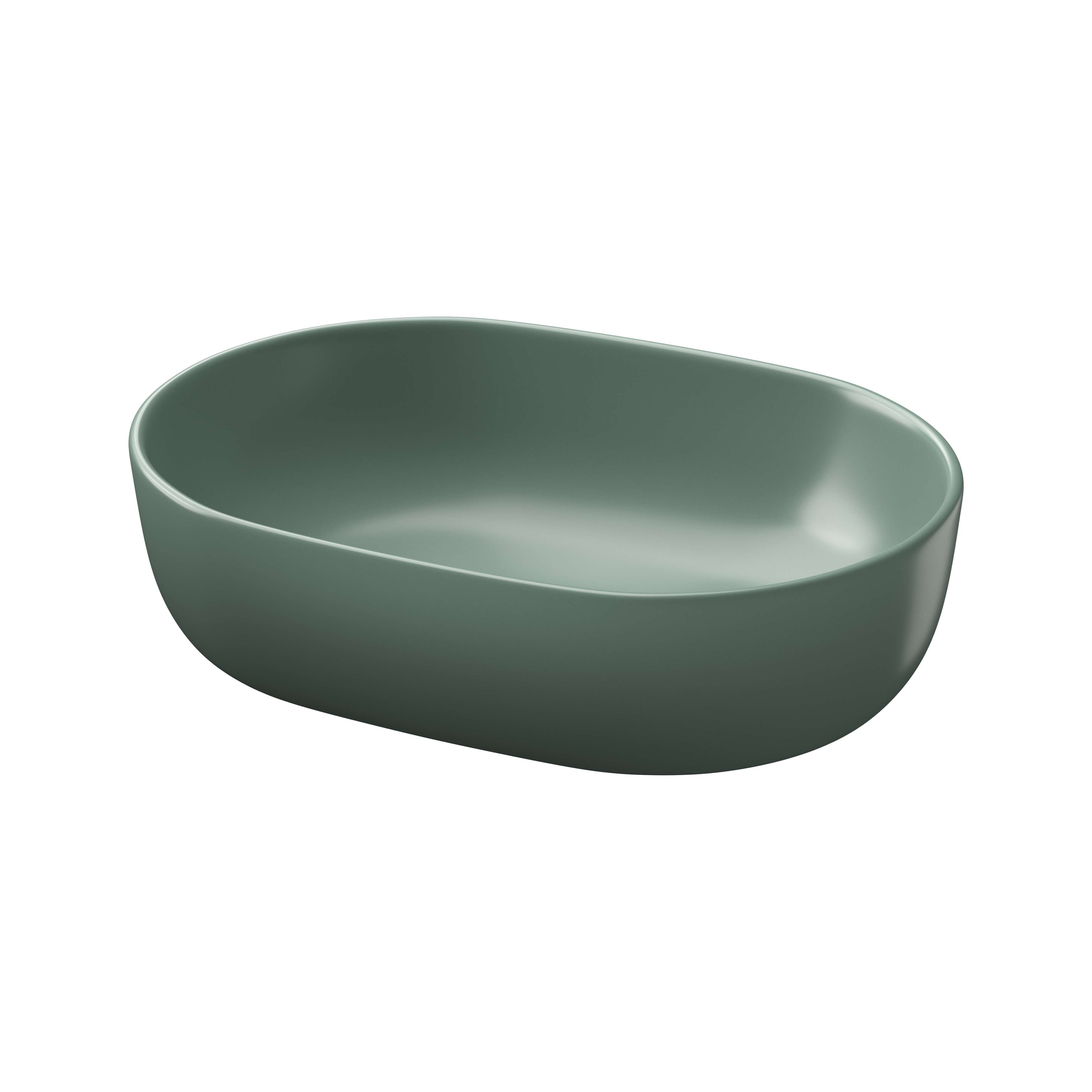 Cersanit Moduo lavabo 50x35.5 cm ovale à poser vert mat K116-130