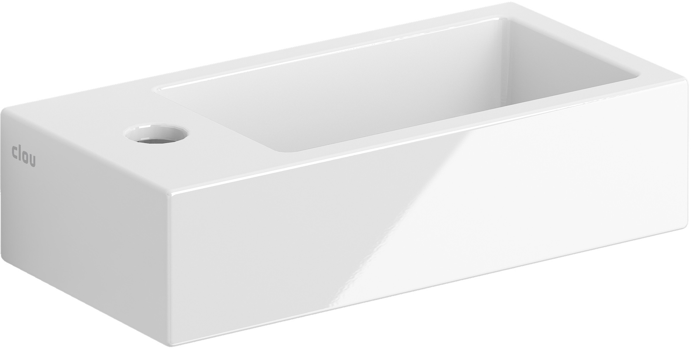 Clou Flush lavabo 36x18 cm rectangulaire classique-à poser blanc CL/03.03032