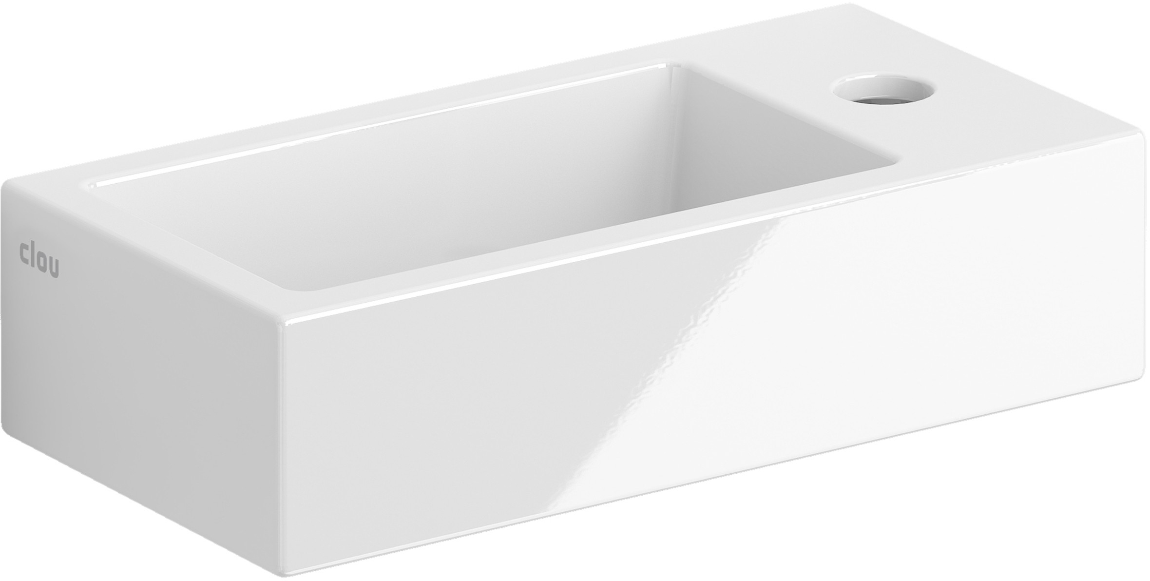 Clou Flush lavabo 36x18 cm rectangulaire classique-à poser blanc CL/03.03030