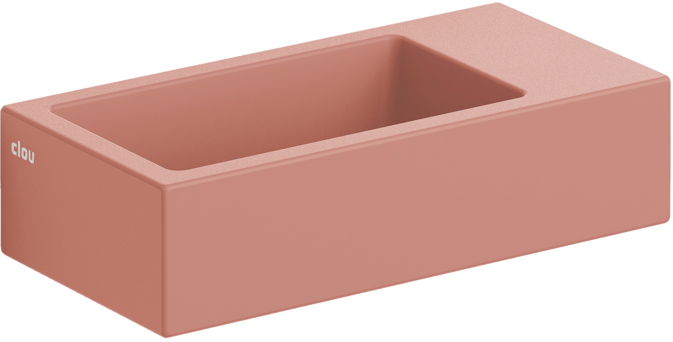 Clou Flush lavabo 36x18 cm rectangulaire classique-à poser rose CL/03.40031