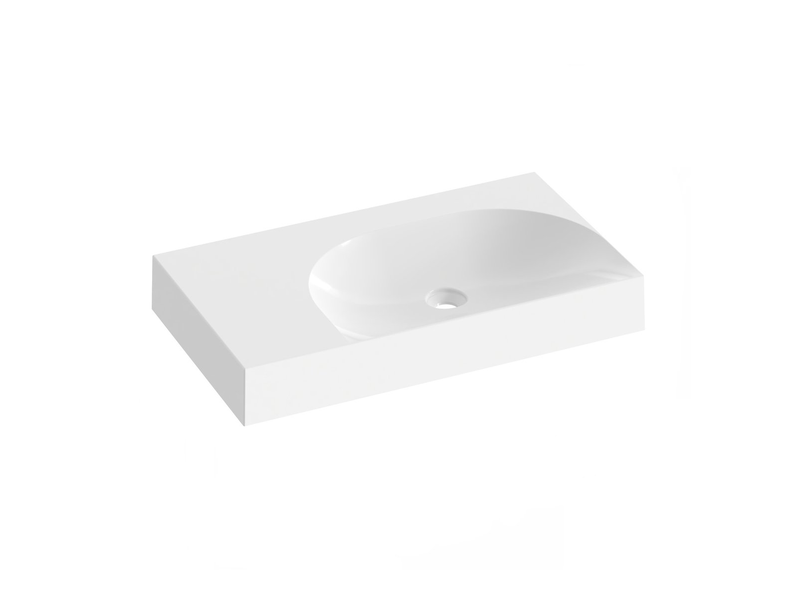 Ravak Lite lavabo 80x45 cm rectangulaire de meuble blanc brillant XJXL1380001