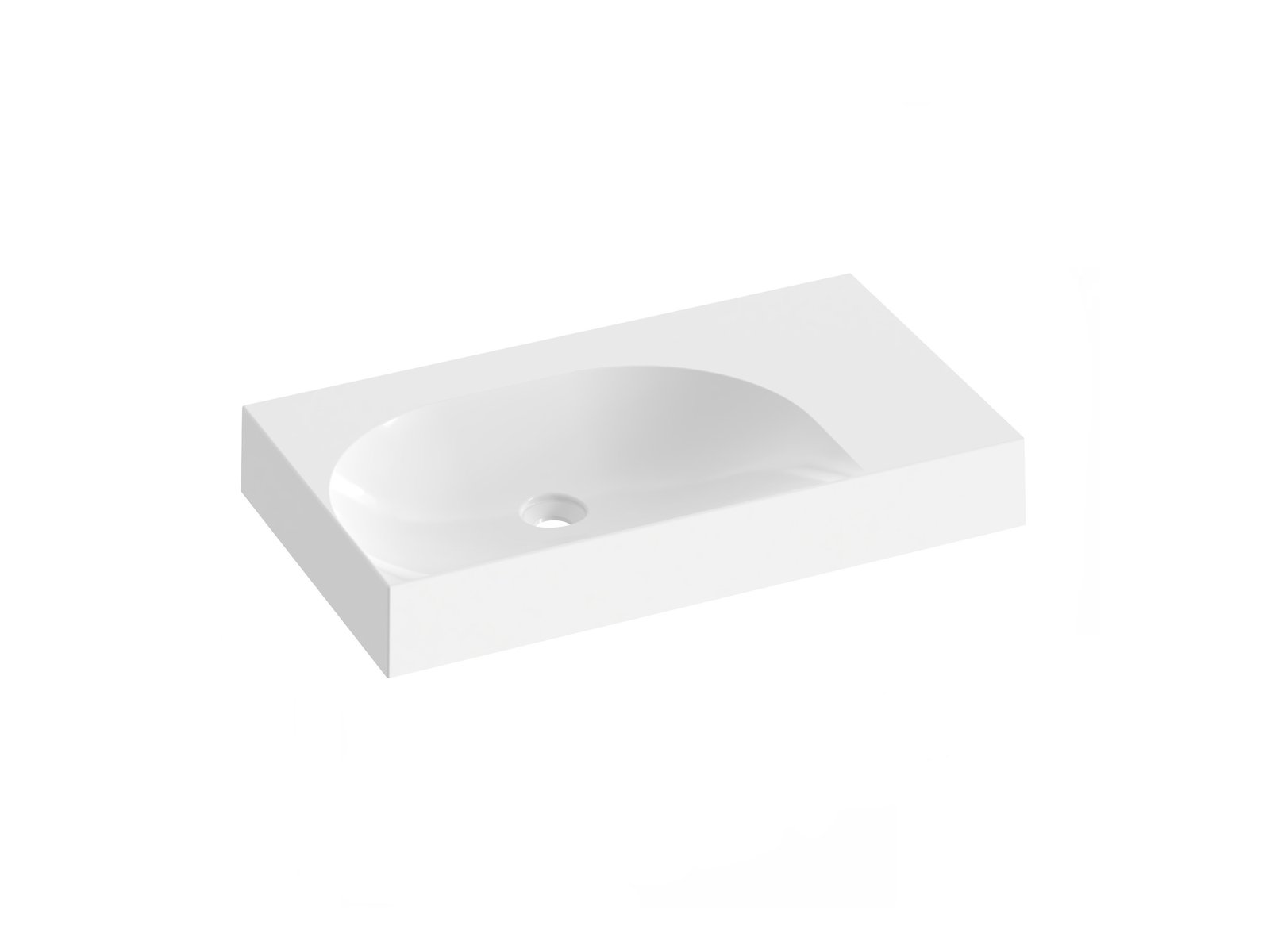 Ravak Lite lavabo 80x45 cm rectangulaire de meuble blanc brillant XJXP1380001