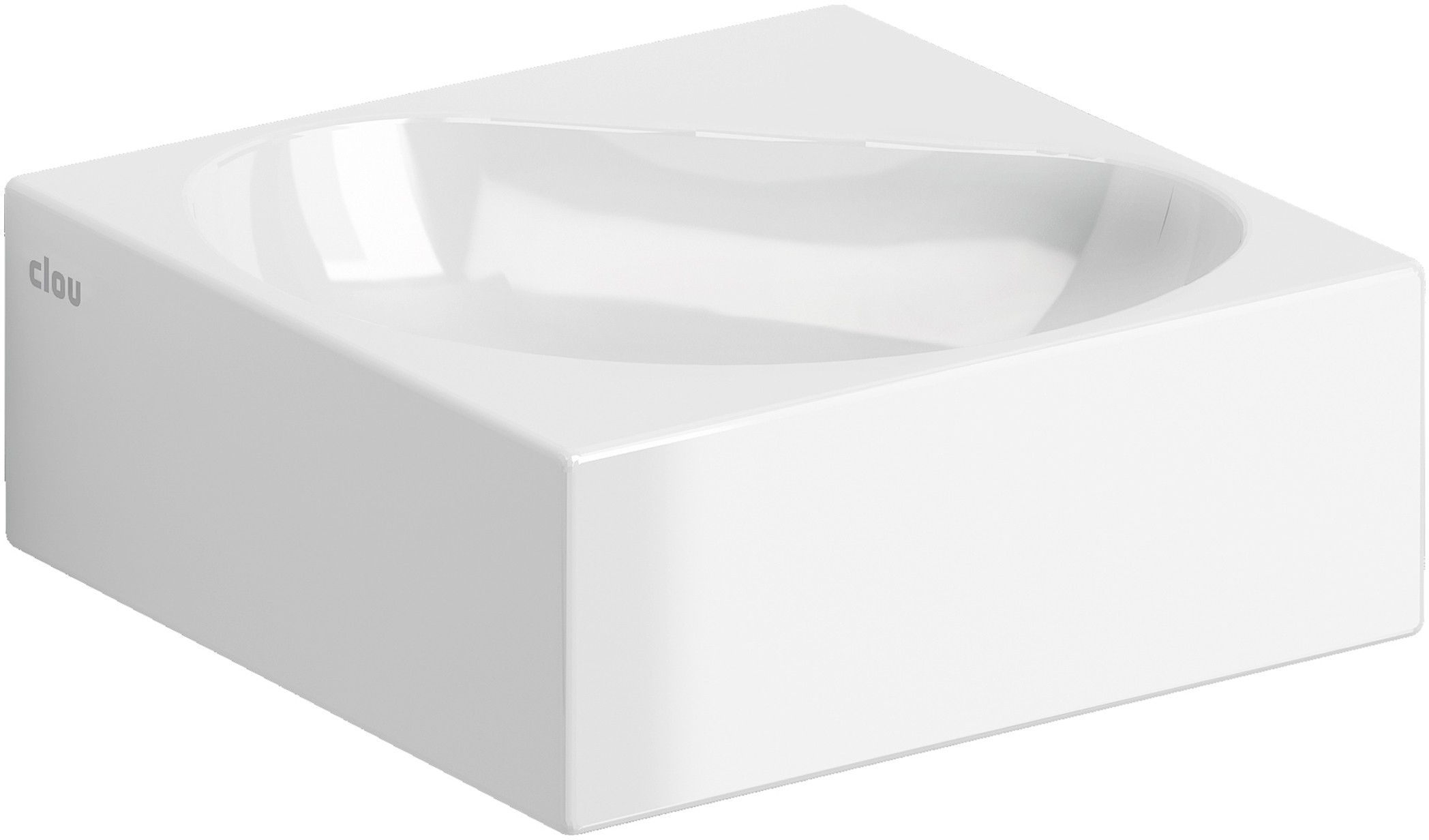 Clou Flush lavabo 27x27 cm carrée classique-à poser blanc CL/03.03051