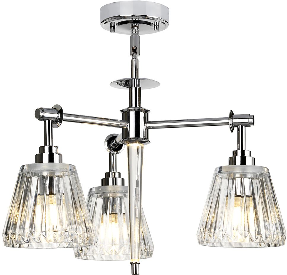 Elstead Lighting Agatha lampe suspendue 4x3 W chrome BATH-AGATHA3P-PC